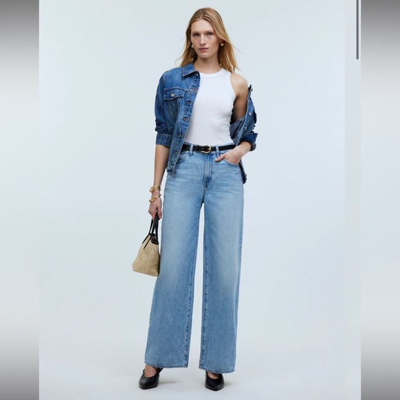 Madewell Denim - Madewell superwide-leg jeans in Ahern wash
